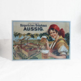 Schild  der lokalen Marke  - Bürgerliches Bräuhaus Aussig