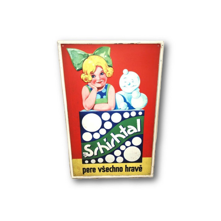 Cedule Lokální značky - Schichtal pere všechno hravě