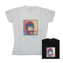 Damen T-Shirt Lokale Marken - Elida (Mädel mit Stirnband)