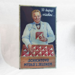Schild  der lokalen Marke  - Mýdlo s jelenem - To kupují všichni…