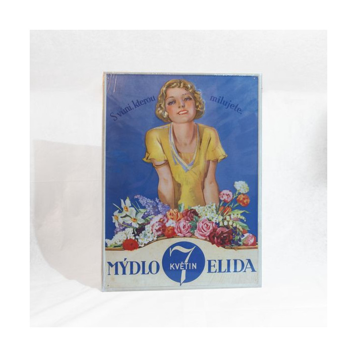 Schild  der lokalen Marke  - Mýdlo Elida 7 květin
