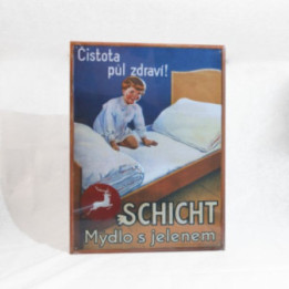 Schild  der lokalen Marke  - Mýdlo s jelenem - Čistota půl zdraví