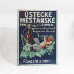 Schild  der lokalen Marke  - Ústecké měšťanské pivo